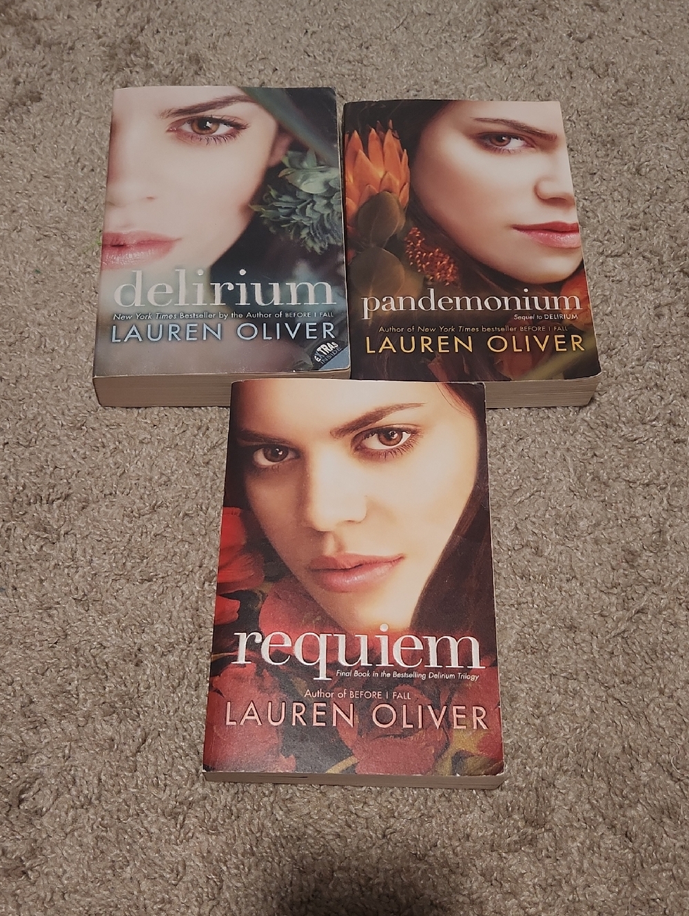 Harper Delirium Pandemonium Requiem Trilogy Set - Green, Brown, Red